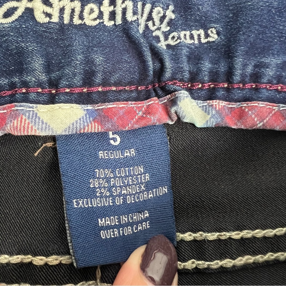 Amethyst Jeans NWT Baby Boot Cut Low Rise Dark Wash Size 5 - Picture 4 of 9